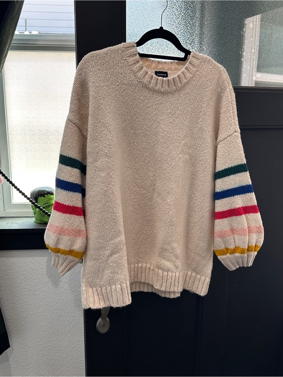 torrid Sweaters - Torrid Cotton Intarsia Pullover Balloon Sleeve Sweater Sz 2